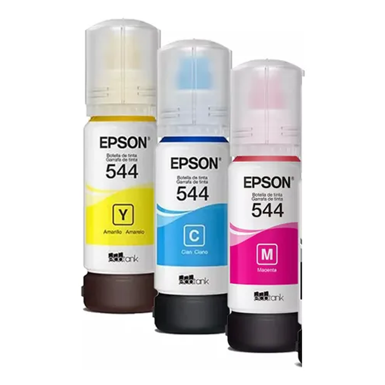 Pack Tinta Epson T544 Original 70ML  C-M-Y 2