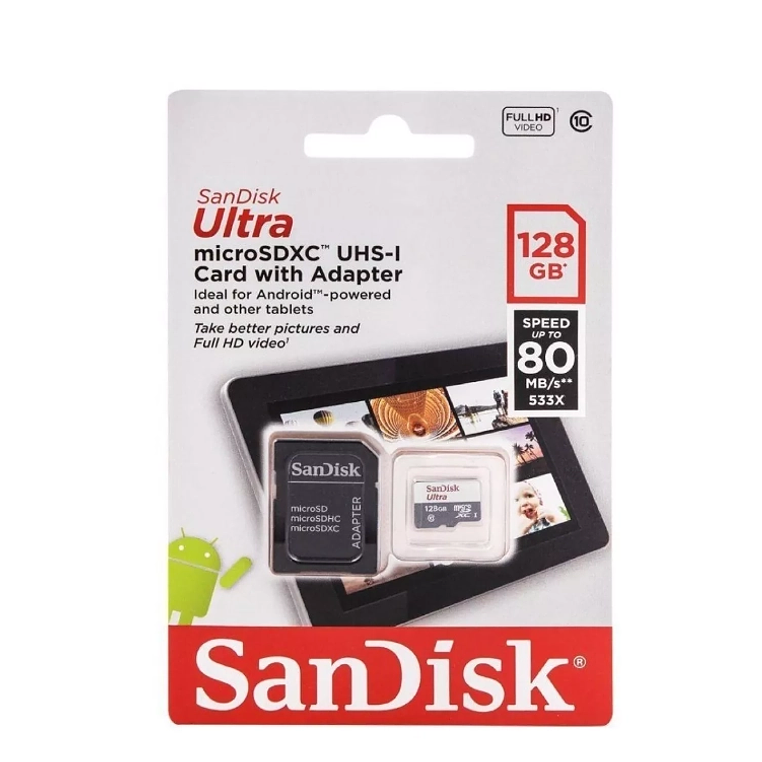 memoria micro sd 128 gb class 10 san disk ultra 1