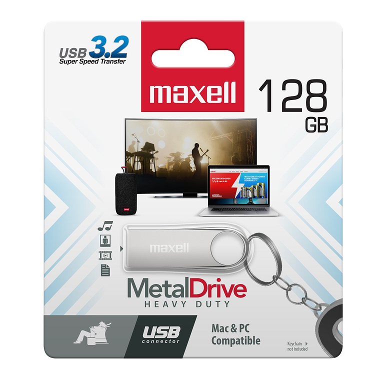 PENDRIVE 128GB 3,2 METAL DRIVE MAXELL 1