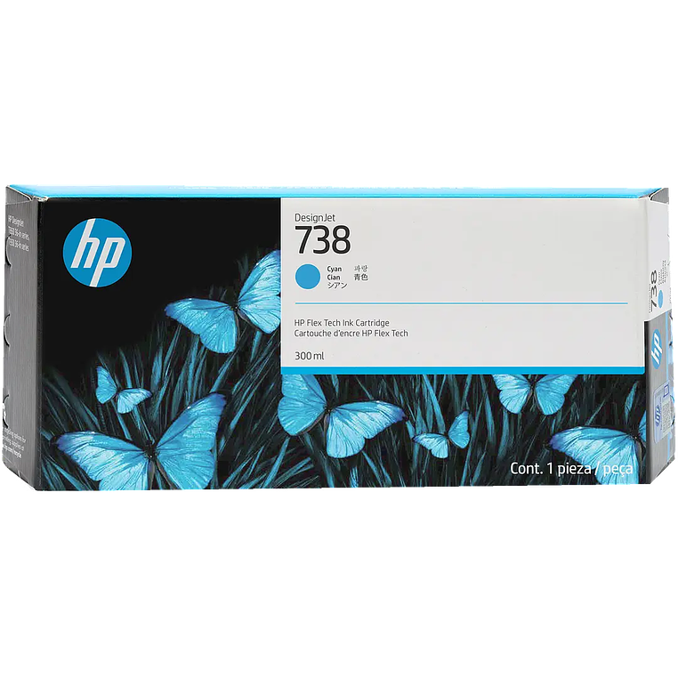 TINTA ORIGINAL HP 738 CYAN  1