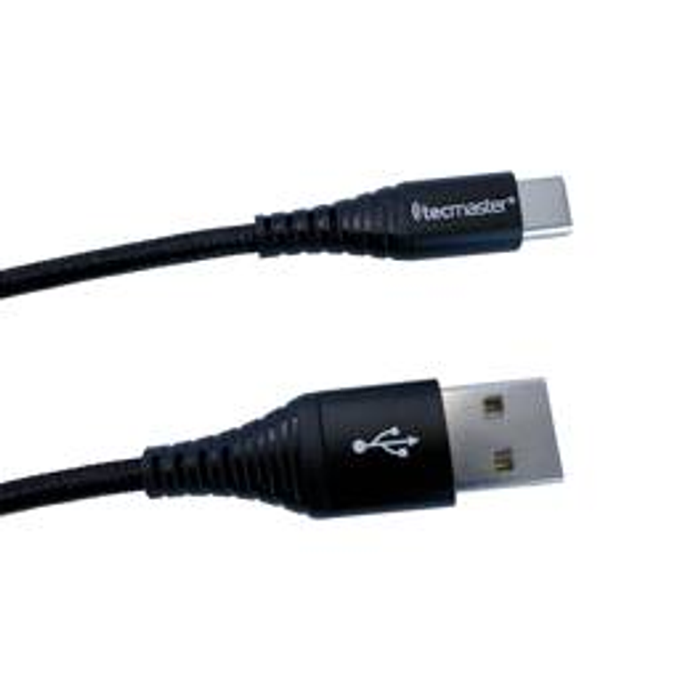 cable tipo c a usb a qc 3.0 2,5mts negro tm-200562 3