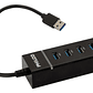 Hub Usb 3.0 4 Puertos Con Luz Philco Hb30n Negro  - Miniatura 3
