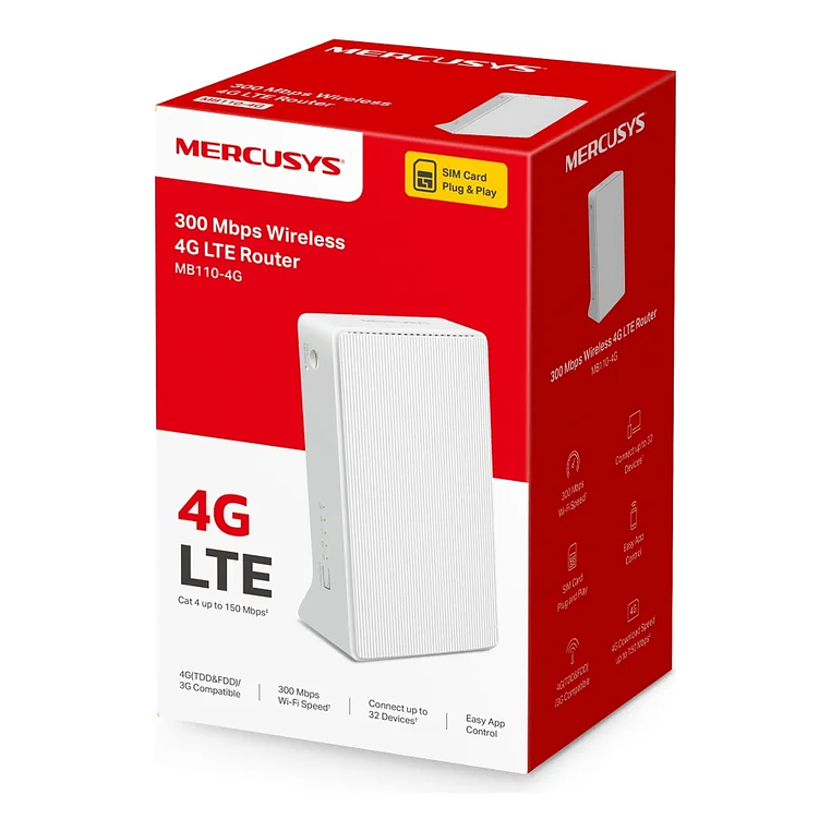 Mercusys Router 300mbps Wireless 4g Lte 1
