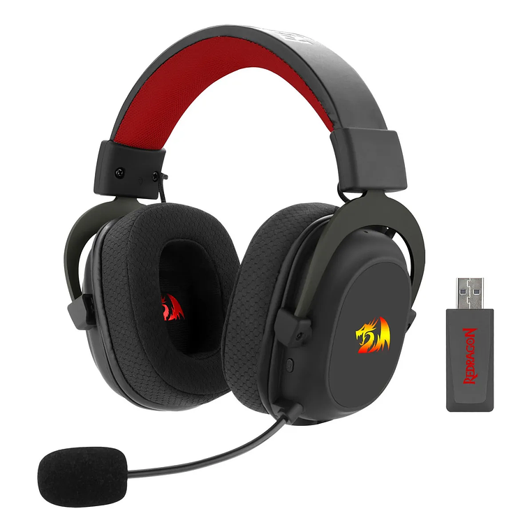 Auriculares Gamer Redragon Redragon Zeus X Wireless H510-wl Negro Con Luz Rgb Led 2