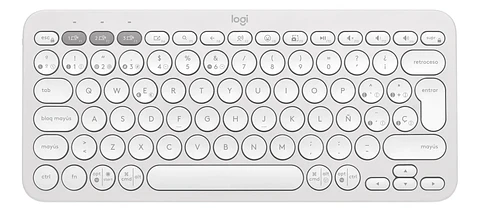 Teclado Logitech Pebble 2 K380s Blanco Español Idioma Español Latinoamérica