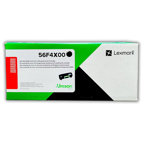 Tóner Original Lexmark 56F4X00 Negro – Extra Alto Rendimiento
