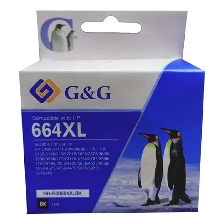 Tinta Alternativa H664Xl BK G&G 1