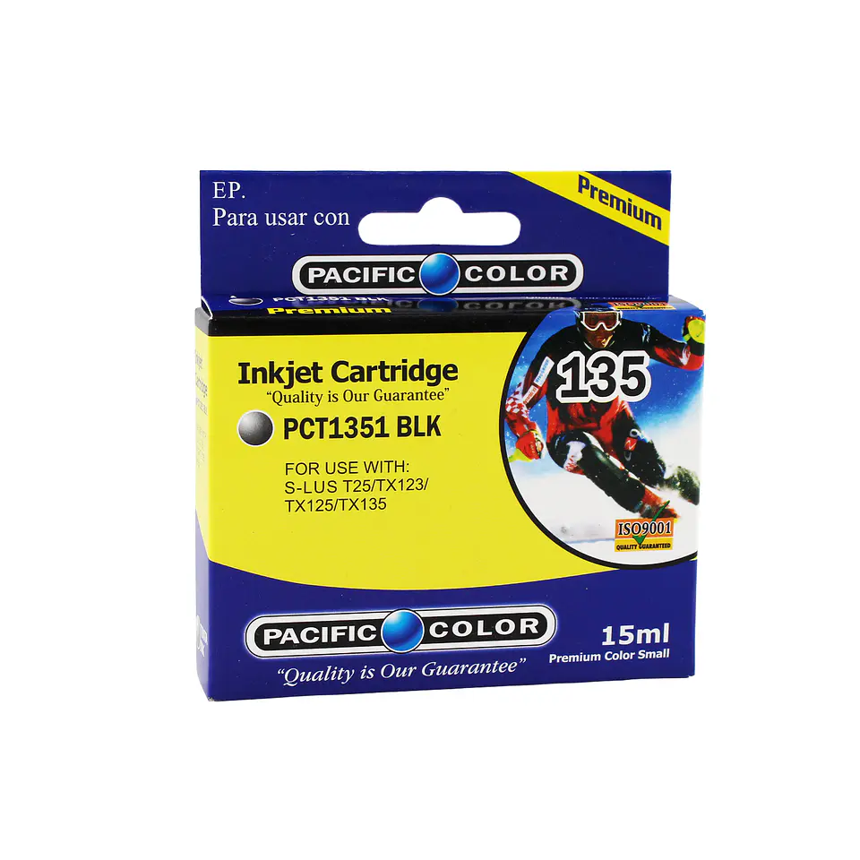 Cartucho Alternativo Pacific Color Pc-T1351 Bk (135) 1