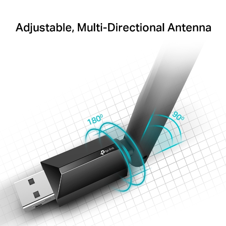 Antena Usb Receptor De Wifi Tplink Doble Banda Alta Ganancia AC600 3