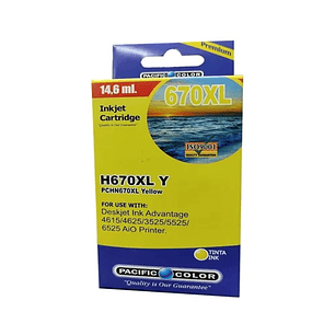 Cartucho Alternativo Pacific Color H670Xl Y