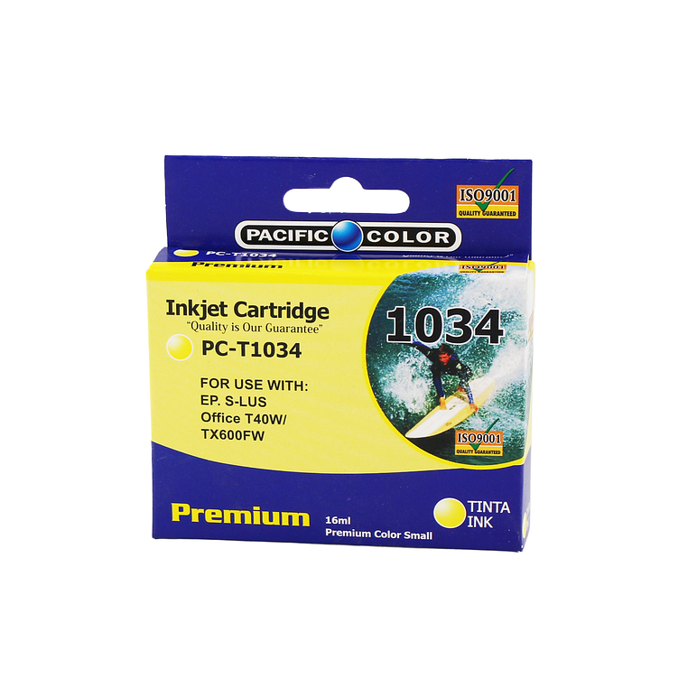 Cartucho  Alternativo Pacific Color Pc-T1034 Yellow 1