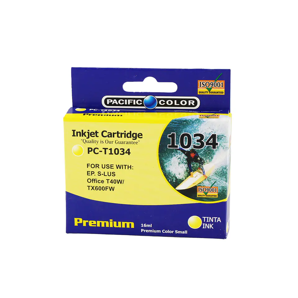 Cartucho  Alternativo Pacific Color Pc-T1034 Yellow 1
