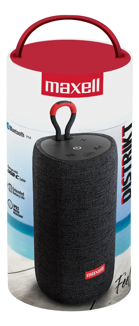 parlante bluetooh distrikt black maxell