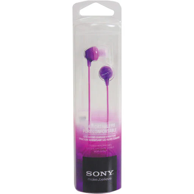 Audífonos Sony Alámbricos MDR-EX15LP  VIOLETA 1