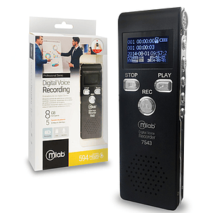 Grabadora de Voz Digital Professional 8Gb Microlab