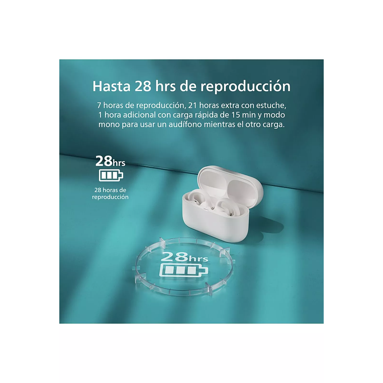 AUDIFONO BLUETOOTH DE OIDO ABIERTO TAQ2000 BLANCO PHILIPS  5