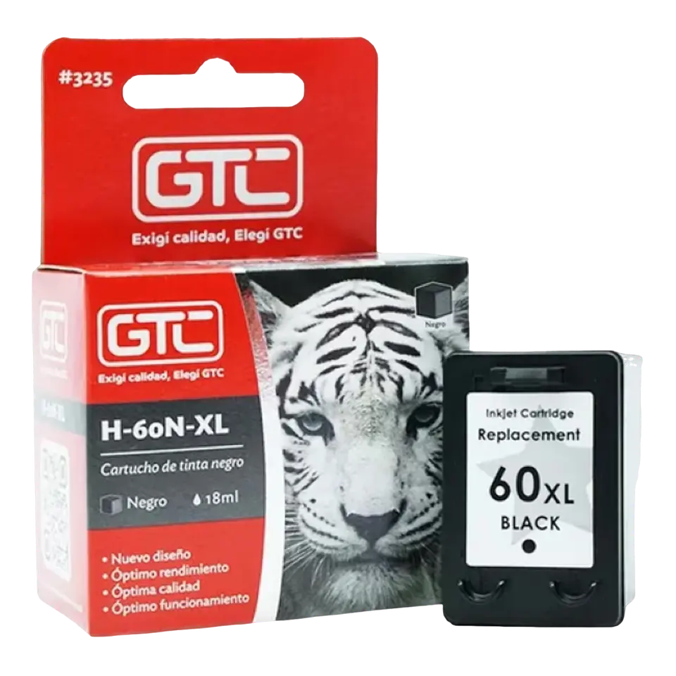 Cartucho Alternativo H60Xl Bk GTC 1