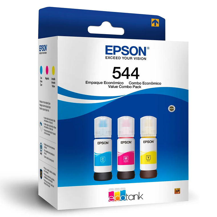 Pack Tinta Epson T544 Original 70ML  C-M-Y 2