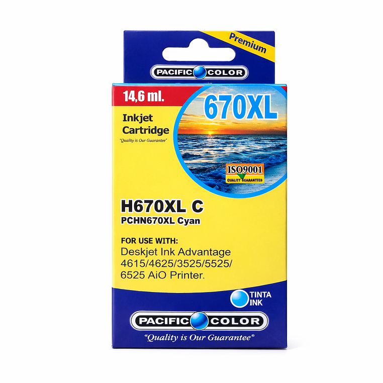 Cartucho Alternativo  Pacific Color H670Xl C 1