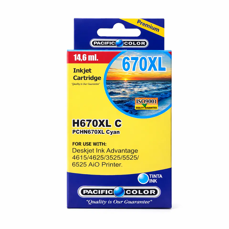 Cartucho Alternativo  Pacific Color H670Xl C 1