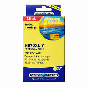 Cartucho Alternativo Pacific Color H670Xl Y