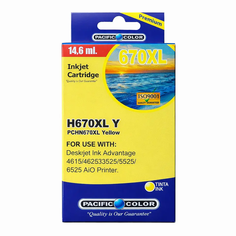 Cartucho Alternativo Pacific Color H670Xl Y 1