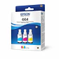 Pack Tinta Epson T664 Original 70ML 3 Colores - Miniatura 2