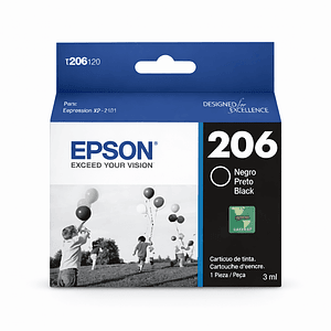 Cartucho Original De Tinta Negro Epson T206 (T206120-Al)