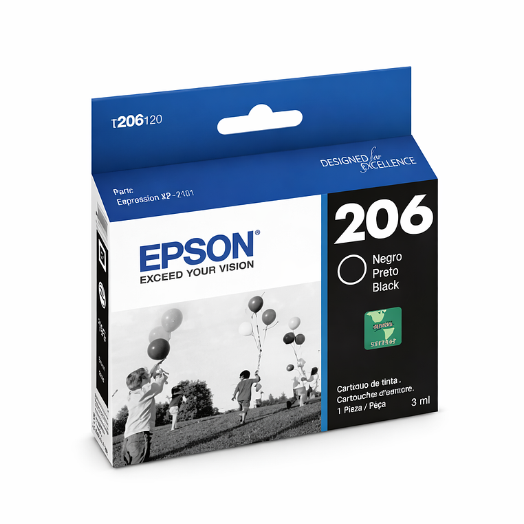 Cartucho Original De Tinta Negro Epson T206 (T206120-Al) 2