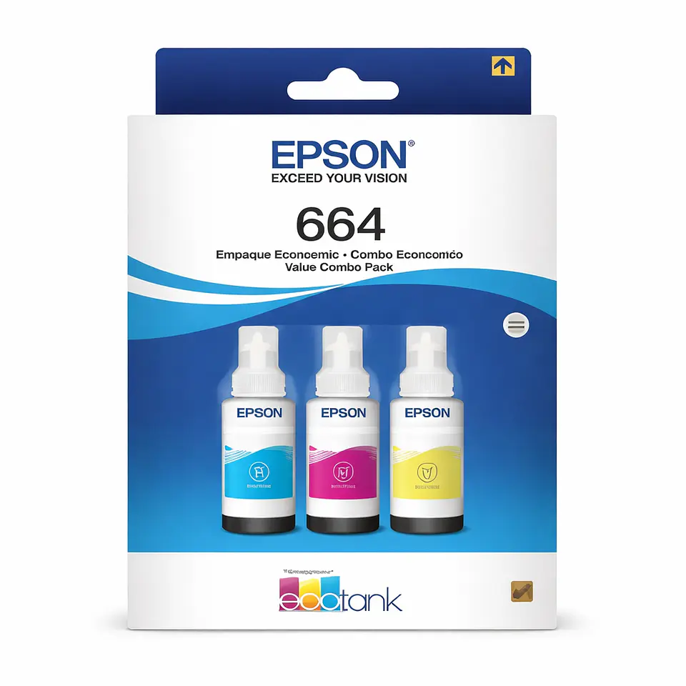 Pack Tinta Epson T664 Original 70ML 3 Colores 1