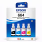 Pack Tinta Epson T664 Original (BK-C-M-Y) - Miniatura 1
