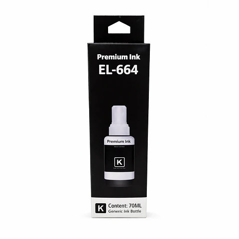 Tinta Alternativa Refill Ink T664 Bk 70Ml