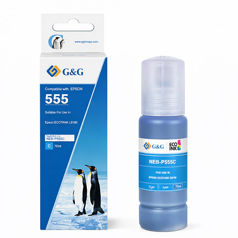 Tinta  Alternativa Ecotank T555 Cyan G&G