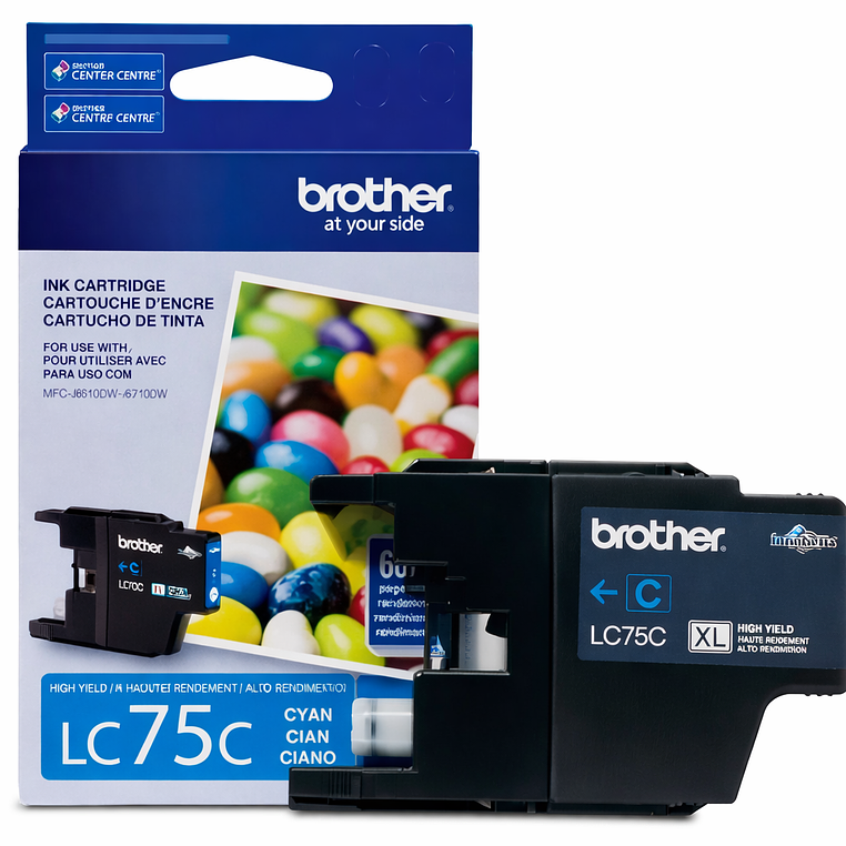 Cartucho Brother Original Lc75 Xl Cyan 1
