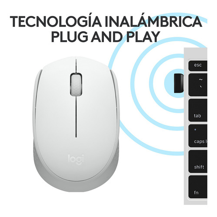 Mouse Inalambrico Logitech M170 Blanco 6
