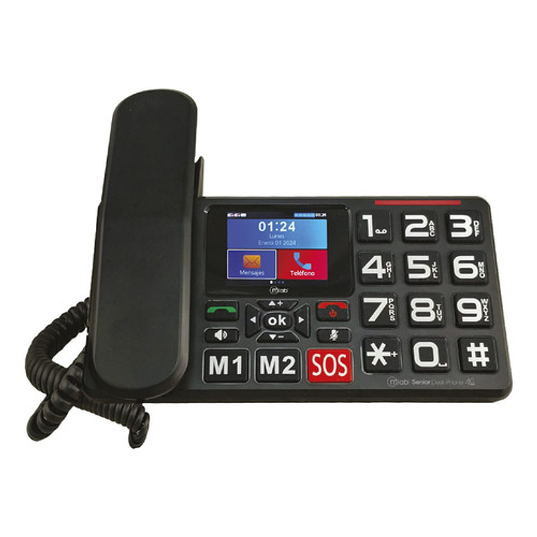 Telefono Senior Inalambrico Sobremesa 4g Sos 2.8 Mlab 9440 Color Negro 1