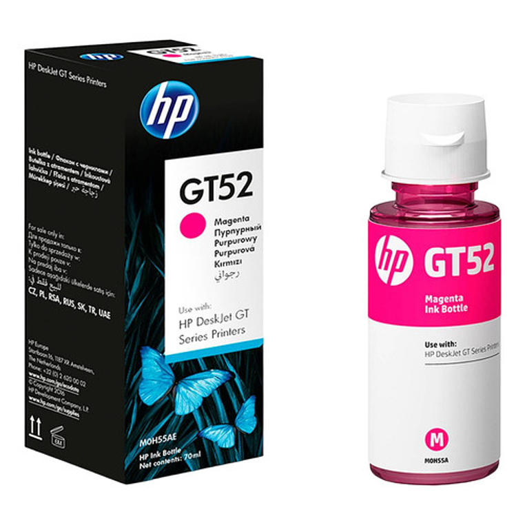 Tinta Para Impresora Hp Gt52 Color Magenta 70ml 1