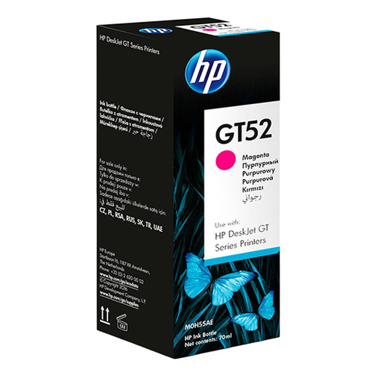 Tinta Para Impresora Hp Gt52 Color Magenta 70ml 2