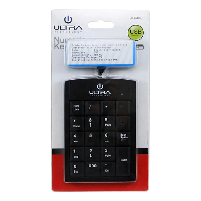 Teclado Numérico K200 Usb Ultra Teclado Negro 1