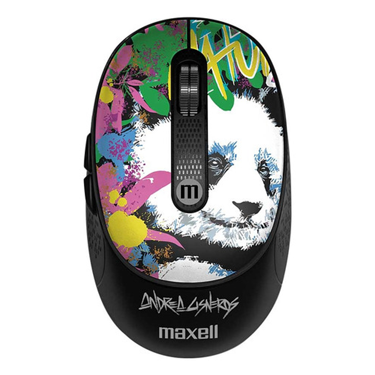 Mouse Inalámbrico Maxell Diseño Wild 4000dpi Usb/usb-c Panda Celeste 1