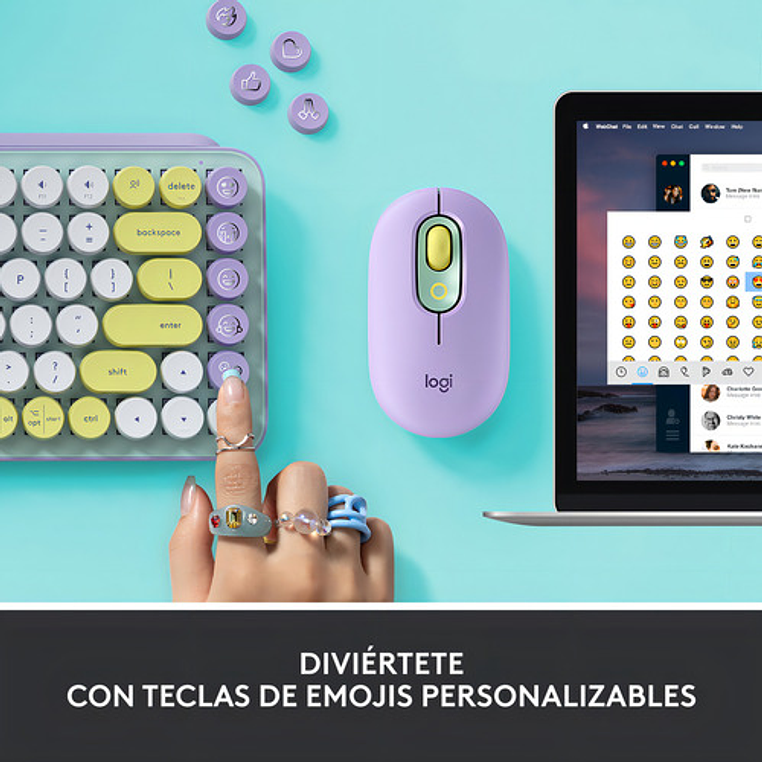 Teclado Mecanico Logitech Pop Keys Menta Emojis Day Dream Color Del Teclado Daydream Idioma Español España Español Latinoamérica 3