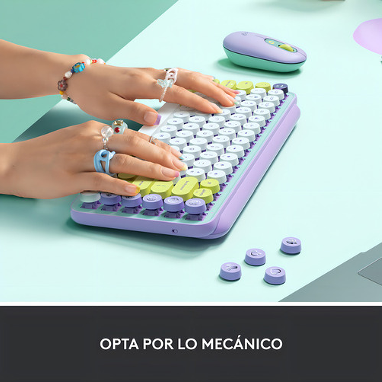 Teclado Mecanico Logitech Pop Keys Menta Emojis Day Dream Color Del Teclado Daydream Idioma Español España Español Latinoamérica 4