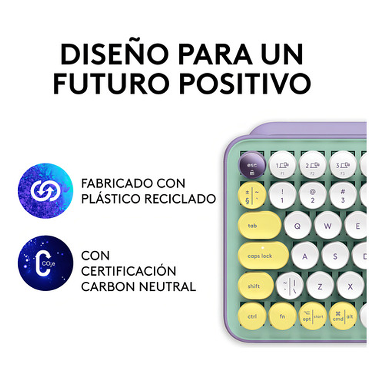 Teclado Mecanico Logitech Pop Keys Menta Emojis Day Dream Color Del Teclado Daydream Idioma Español España Español Latinoamérica 5