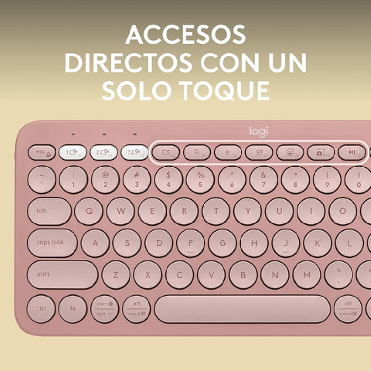 Teclado Bluetooth Logitech Pebble Keys 2 K380s Qwerty Teclado Rosado Idioma Español 4