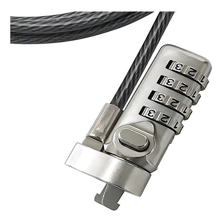 Candado De Seguridad Para Notebook Nano Slot, Con Clave Plateado 1