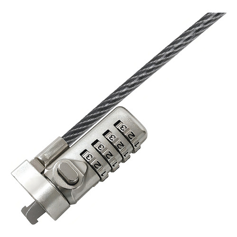 Candado De Seguridad Para Notebook Nano Slot, Con Clave Plateado 3