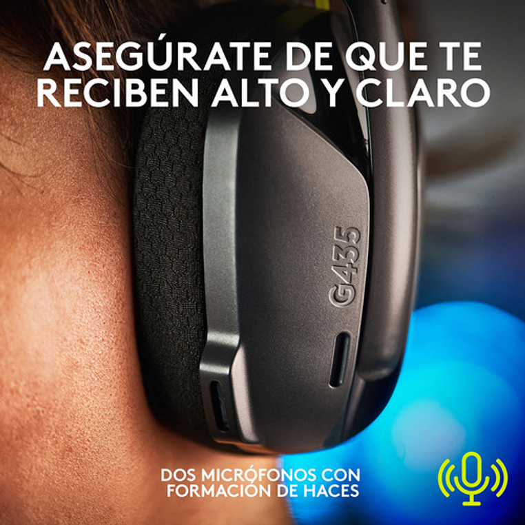 Audífonos Inalámbricos Logitech G435 Lightspeed Negro 5