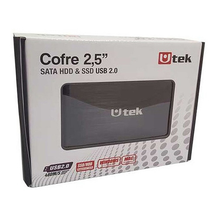 Cofre Disco Duro Sata 2.5 Negro Usb 2.0 Aluminio Hdd020bl 1