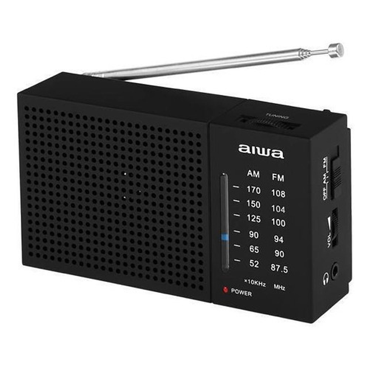 Radio Fm/am Portátil Aiwa Aw Lr234am-fm, Funciona Con Pilas, Color Negro 4