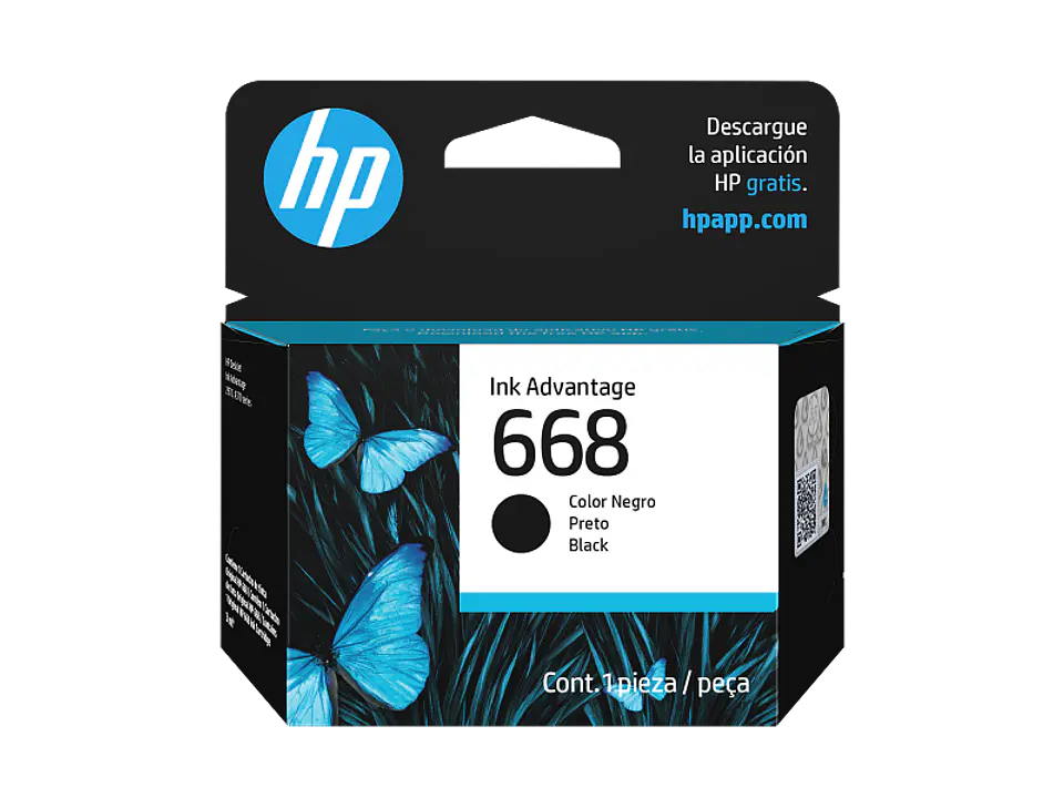  CARTRIDGE ORG. HP 668 BK (7FP37VL) 1
